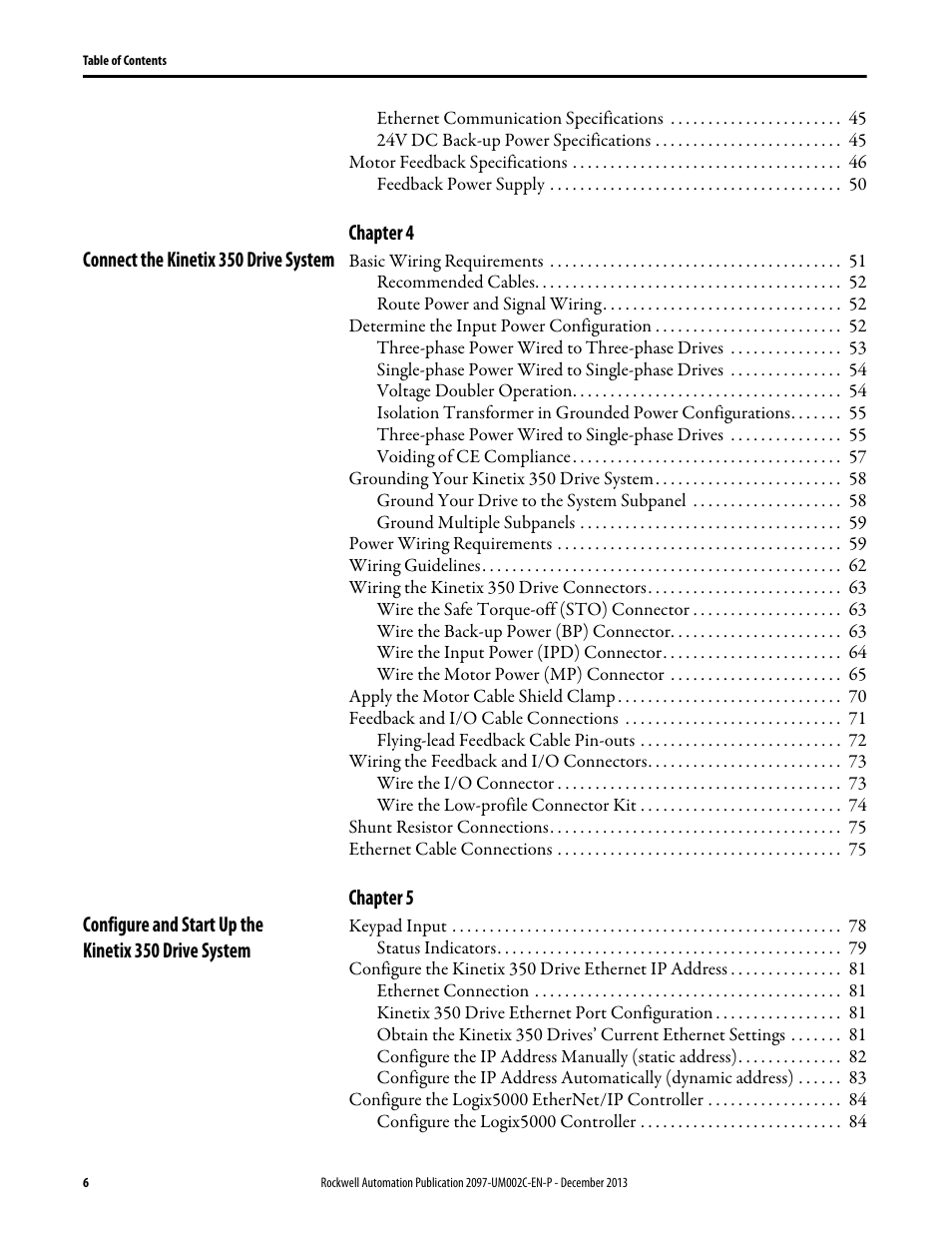 Rockwell Automation 2097-Vxxx Kinetix 350 Single-axis EtherNet/IP Servo Drive User Manual User Manual | Page 6 / 156