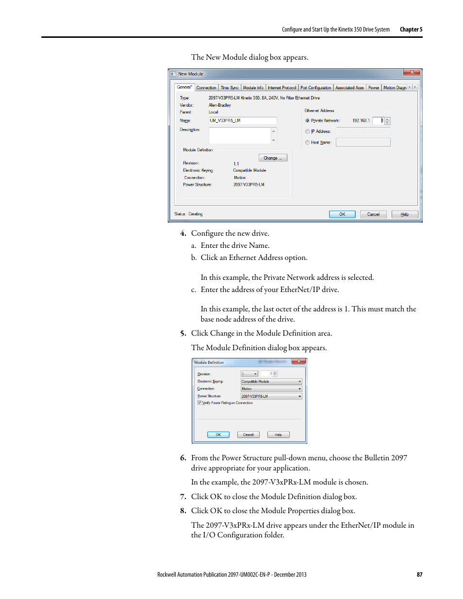 Rockwell Automation 2097-Vxxx Kinetix 350 Single-axis EtherNet/IP Servo Drive User Manual User Manual | Page 87 / 156