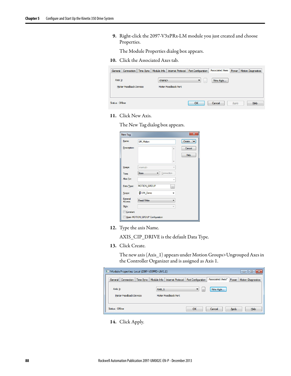Rockwell Automation 2097-Vxxx Kinetix 350 Single-axis EtherNet/IP Servo Drive User Manual User Manual | Page 88 / 156