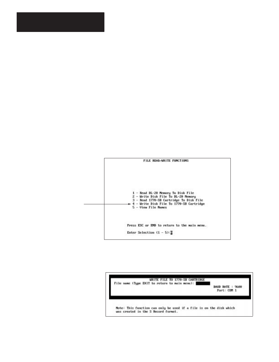 Downloading s record file to data recorder | Rockwell Automation 2706-NP3 DL20 OFFLINE PROGRAMMING MANUAL User Manual | Page 48 / 67