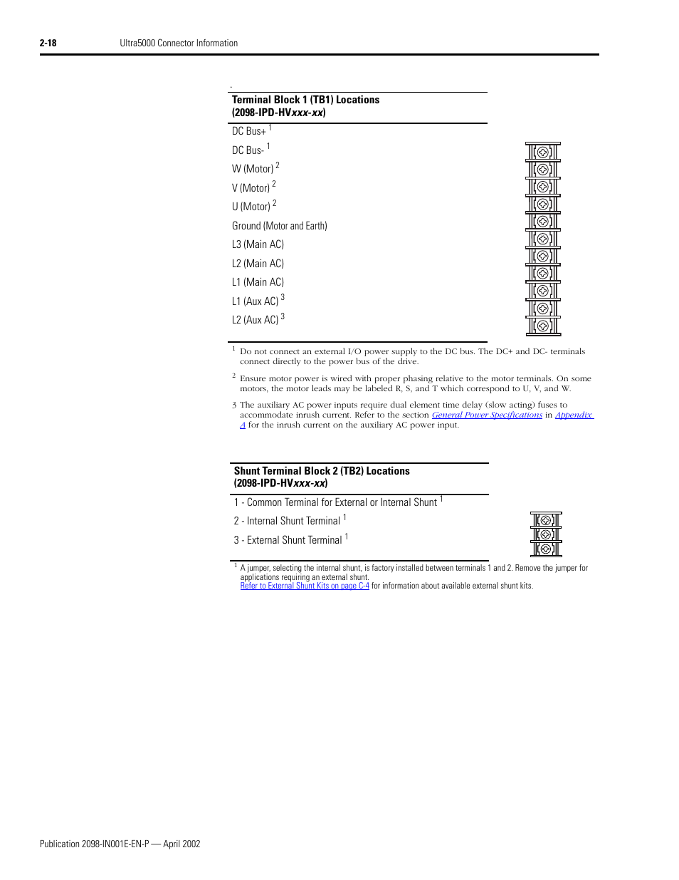 Rockwell Automation 2098-IPD-xxx Ultra5000 Intelligent Positioning Drives Installation Manual User Manual | Page 44 / 160