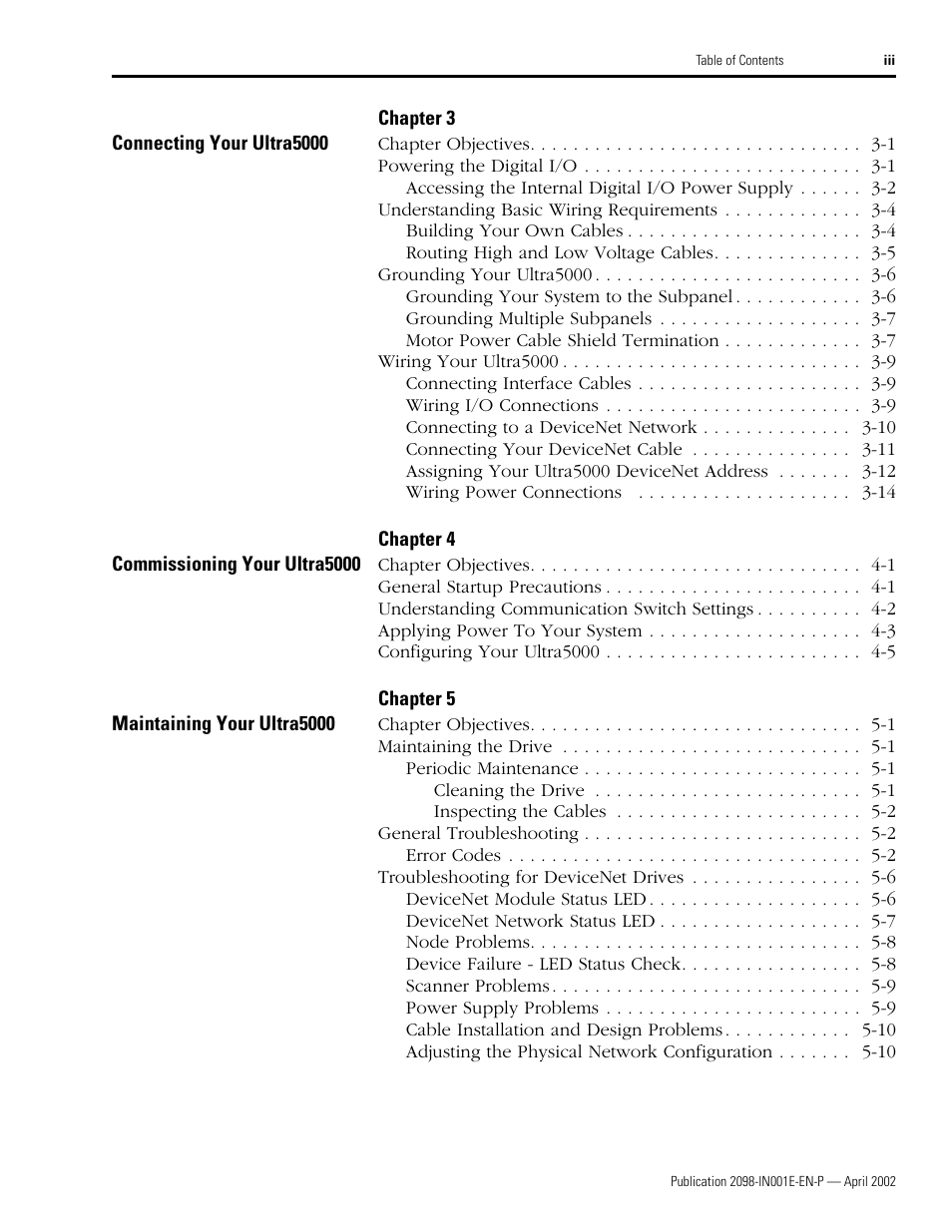 Rockwell Automation 2098-IPD-xxx Ultra5000 Intelligent Positioning Drives Installation Manual User Manual | Page 5 / 160