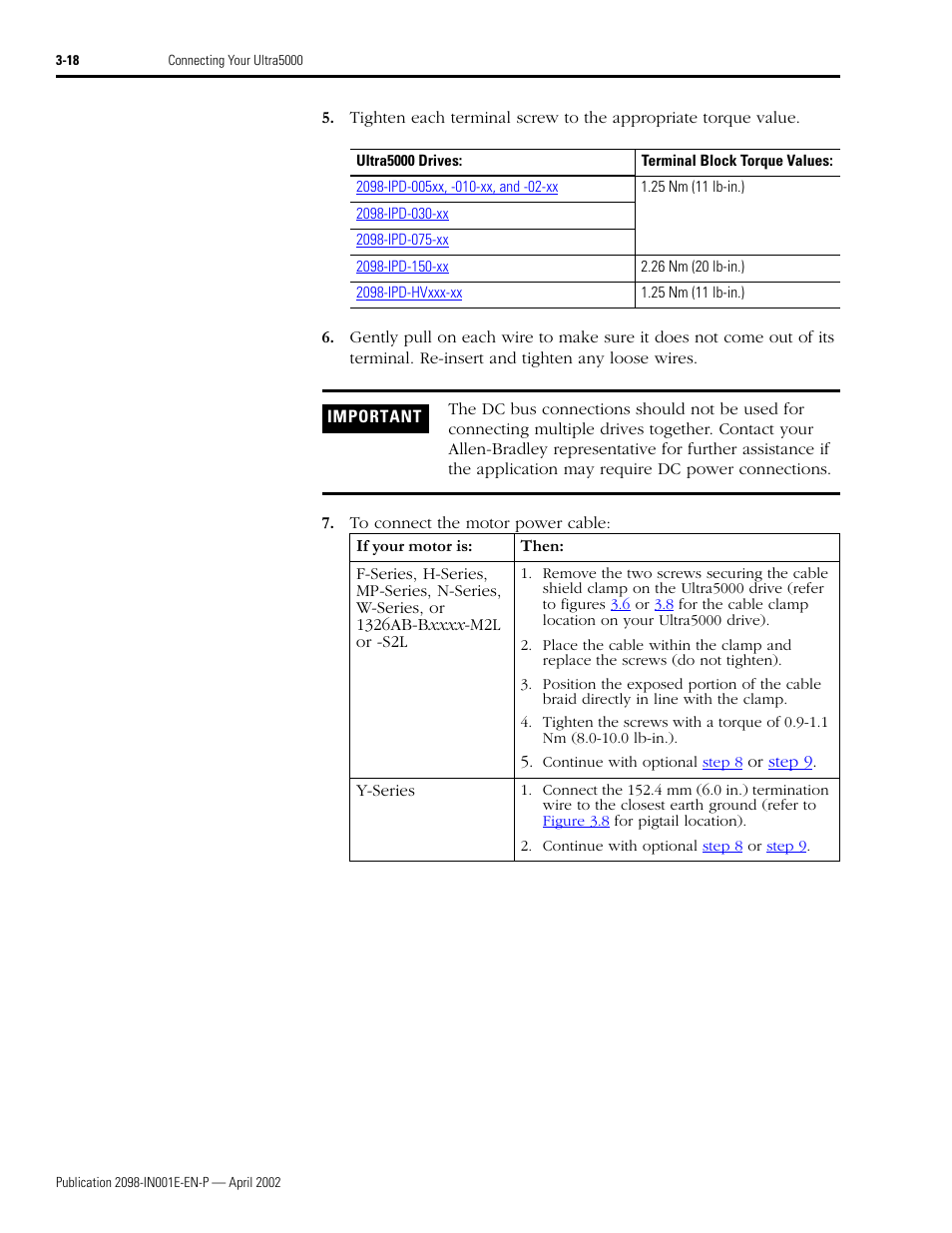 Rockwell Automation 2098-IPD-xxx Ultra5000 Intelligent Positioning Drives Installation Manual User Manual | Page 78 / 160