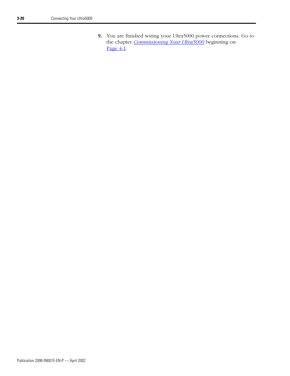 4 - commissioning your ultra5000, Step 9 | Rockwell Automation 2098-IPD-xxx Ultra5000 Intelligent Positioning Drives Installation Manual User Manual | Page 80 / 160