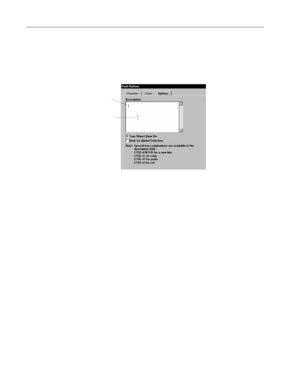 Entering a description for an object | Rockwell Automation 2711-ND3 PanelBuilder v2.60 Software User Manual User Manual | Page 126 / 502