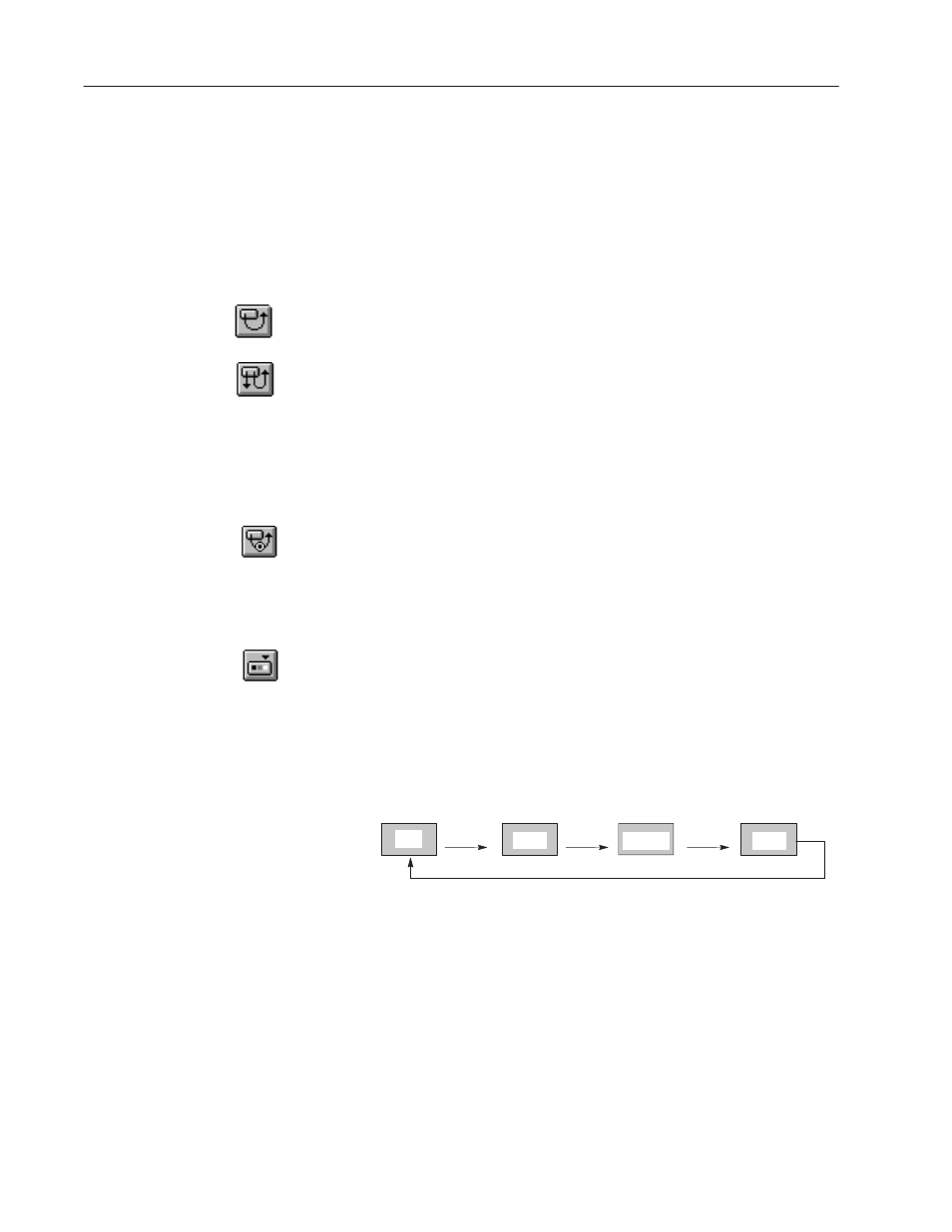 Push button types, Contact types, Push button types contact types | Rockwell Automation 2711-ND3 PanelBuilder v2.60 Software User Manual User Manual | Page 132 / 502