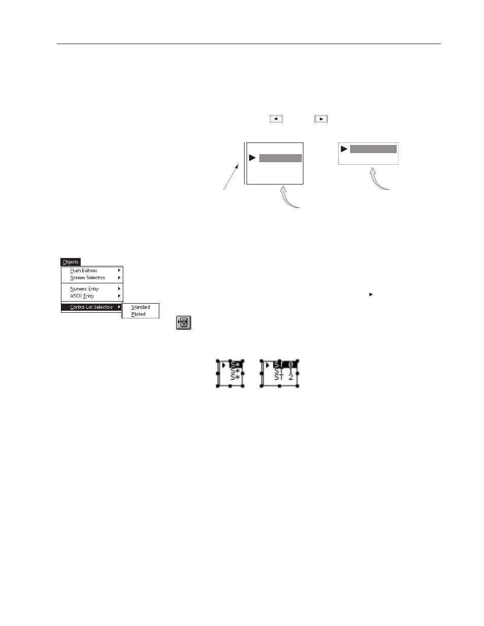 Creating a control list selector | Rockwell Automation 2711-ND3 PanelBuilder v2.60 Software User Manual User Manual | Page 145 / 502