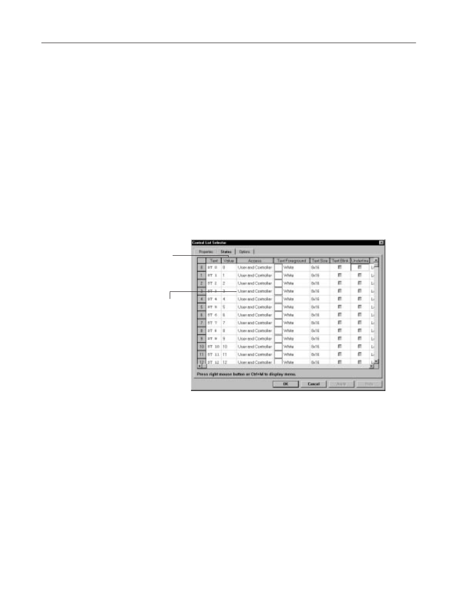 Configuring states for a control list selector | Rockwell Automation 2711-ND3 PanelBuilder v2.60 Software User Manual User Manual | Page 150 / 502
