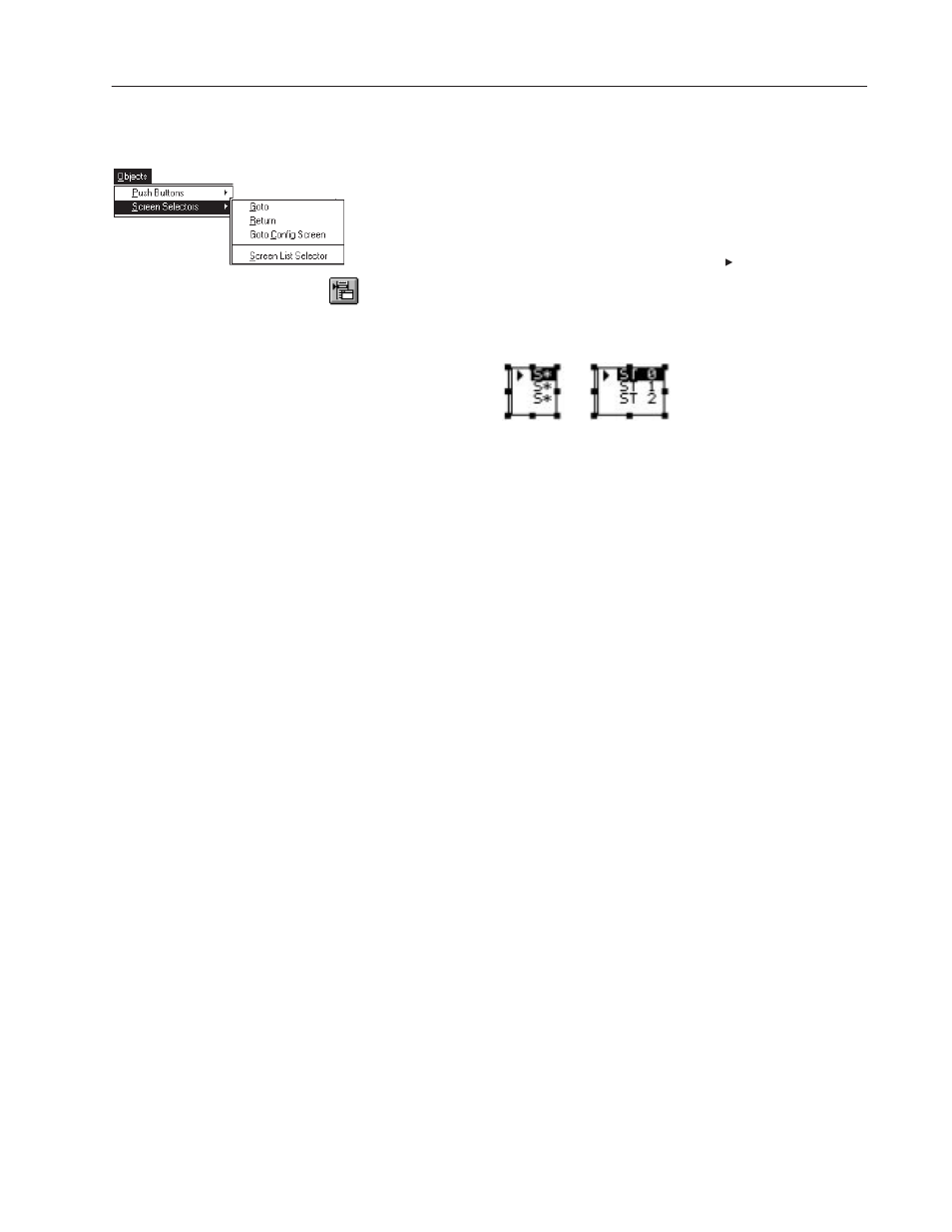 Creating a screen list selector | Rockwell Automation 2711-ND3 PanelBuilder v2.60 Software User Manual User Manual | Page 175 / 502