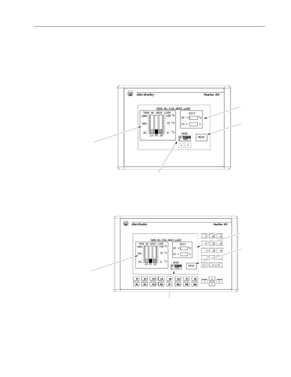 Typical application screens | Rockwell Automation 2711-ND3 PanelBuilder v2.60 Software User Manual User Manual | Page 21 / 502