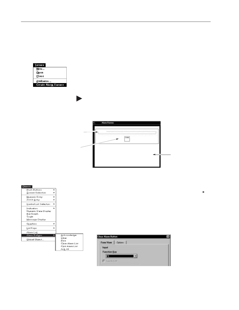 Creating the alarm banner | Rockwell Automation 2711-ND3 PanelBuilder v2.60 Software User Manual User Manual | Page 228 / 502