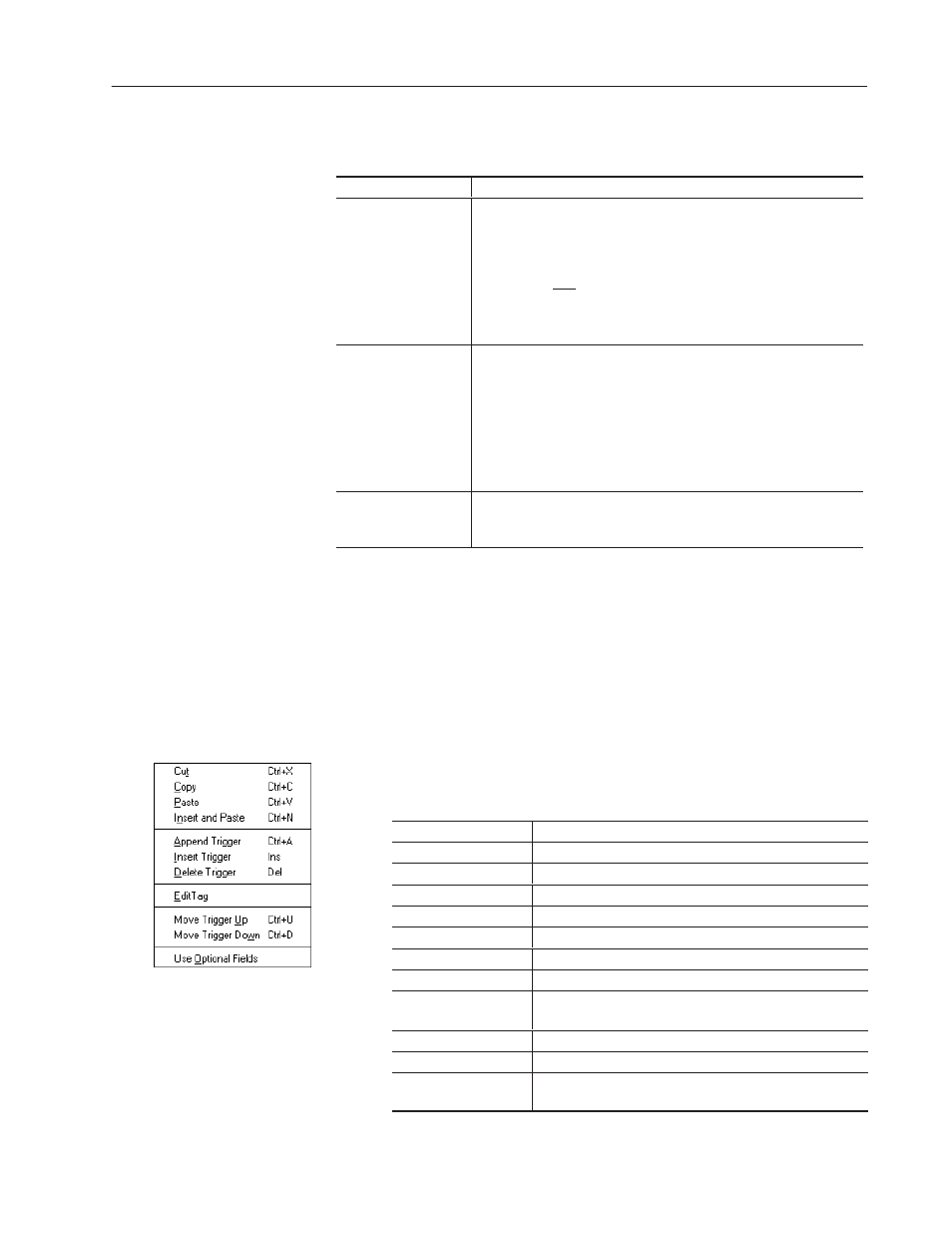 Trigger operations | Rockwell Automation 2711-ND3 PanelBuilder v2.60 Software User Manual User Manual | Page 237 / 502