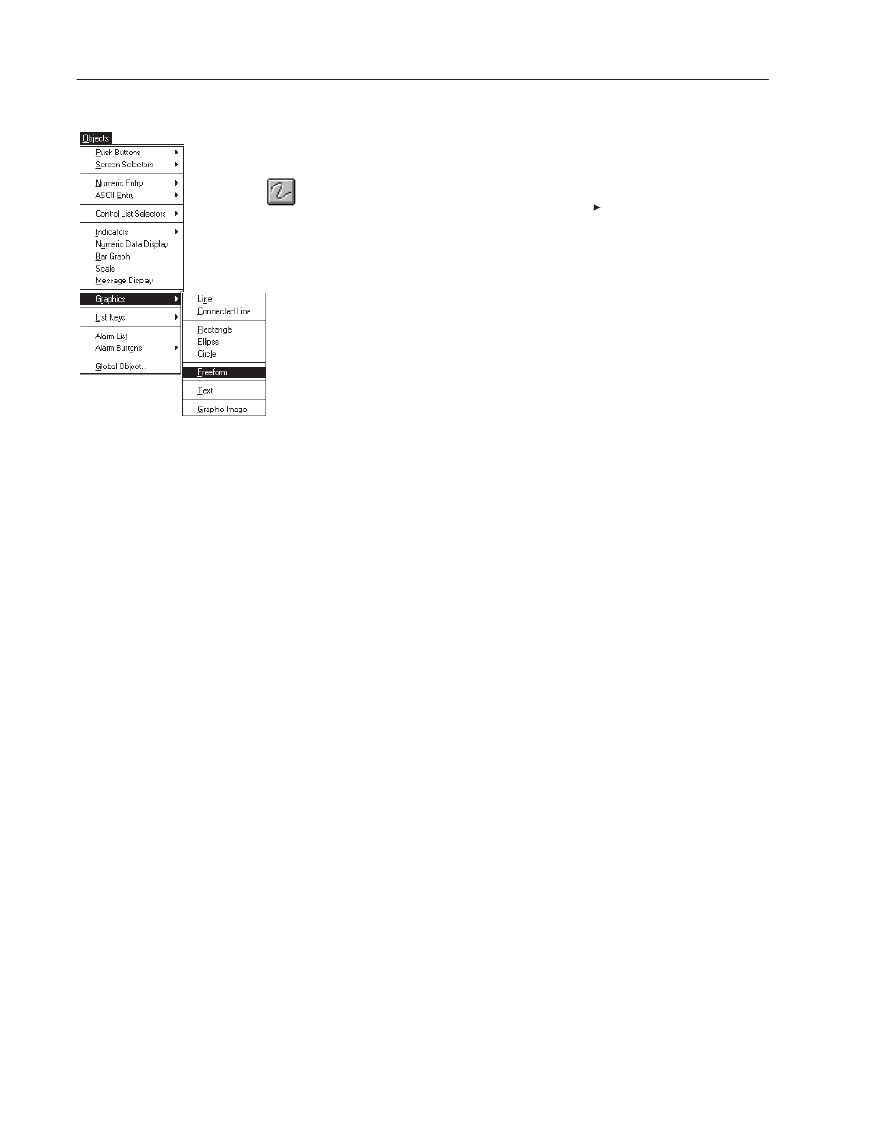 Freeform drawings | Rockwell Automation 2711-ND3 PanelBuilder v2.60 Software User Manual User Manual | Page 260 / 502