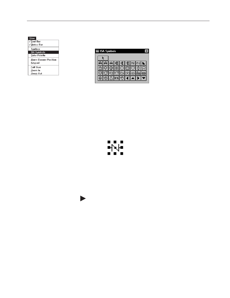 Adding isa symbols | Rockwell Automation 2711-ND3 PanelBuilder v2.60 Software User Manual User Manual | Page 261 / 502