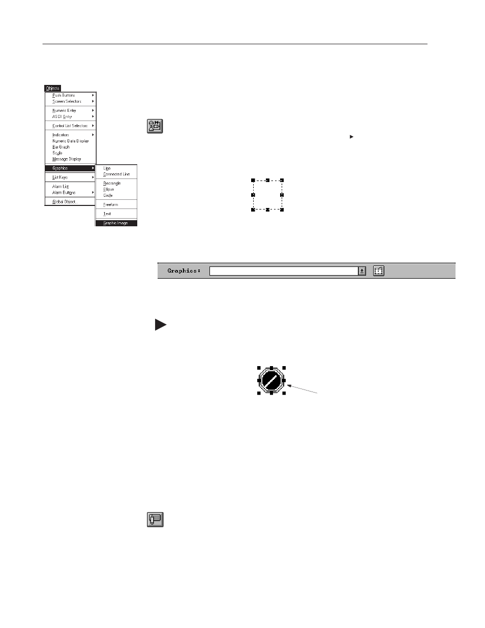 Using background graphics | Rockwell Automation 2711-ND3 PanelBuilder v2.60 Software User Manual User Manual | Page 270 / 502