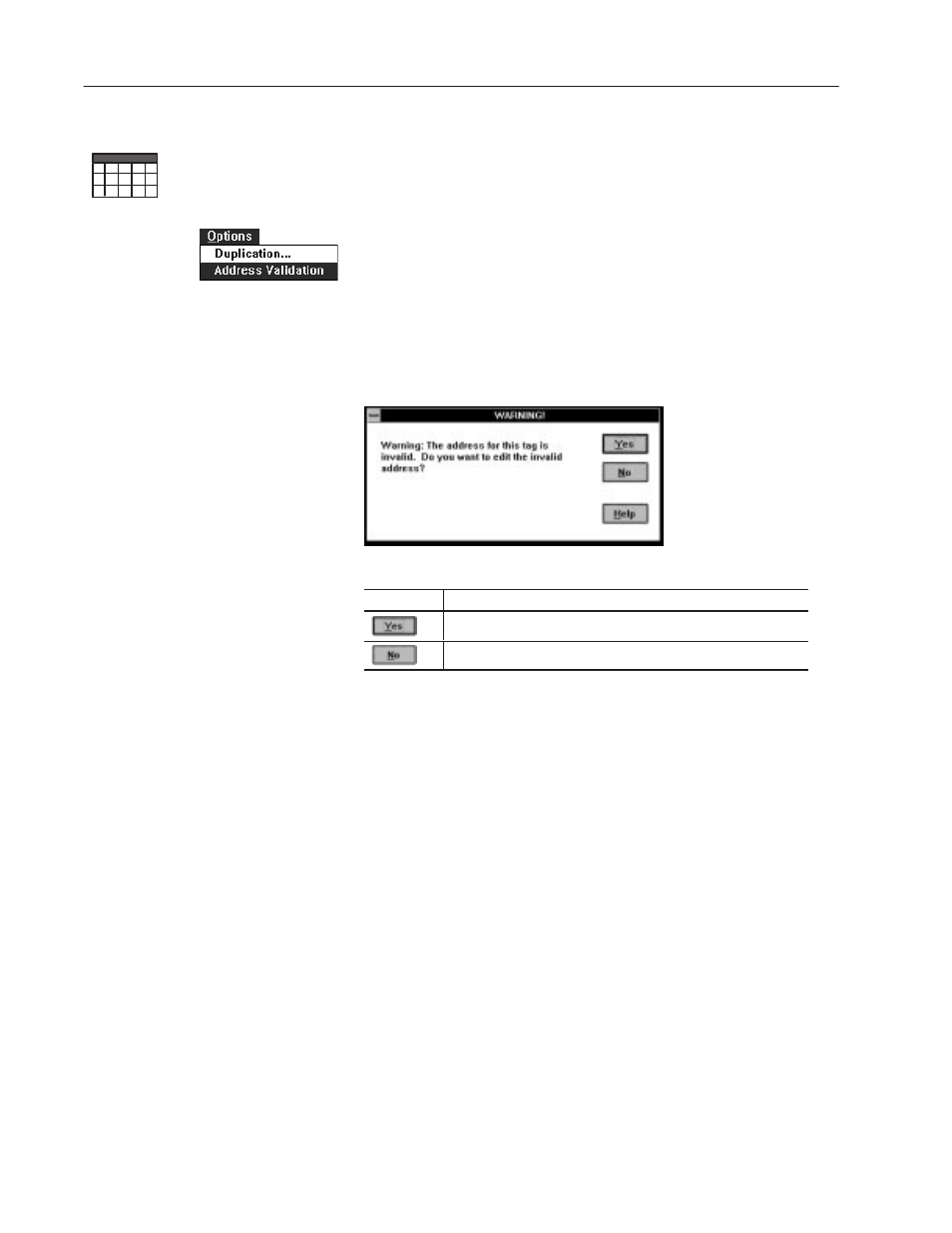 Validating tag addresses | Rockwell Automation 2711-ND3 PanelBuilder v2.60 Software User Manual User Manual | Page 316 / 502