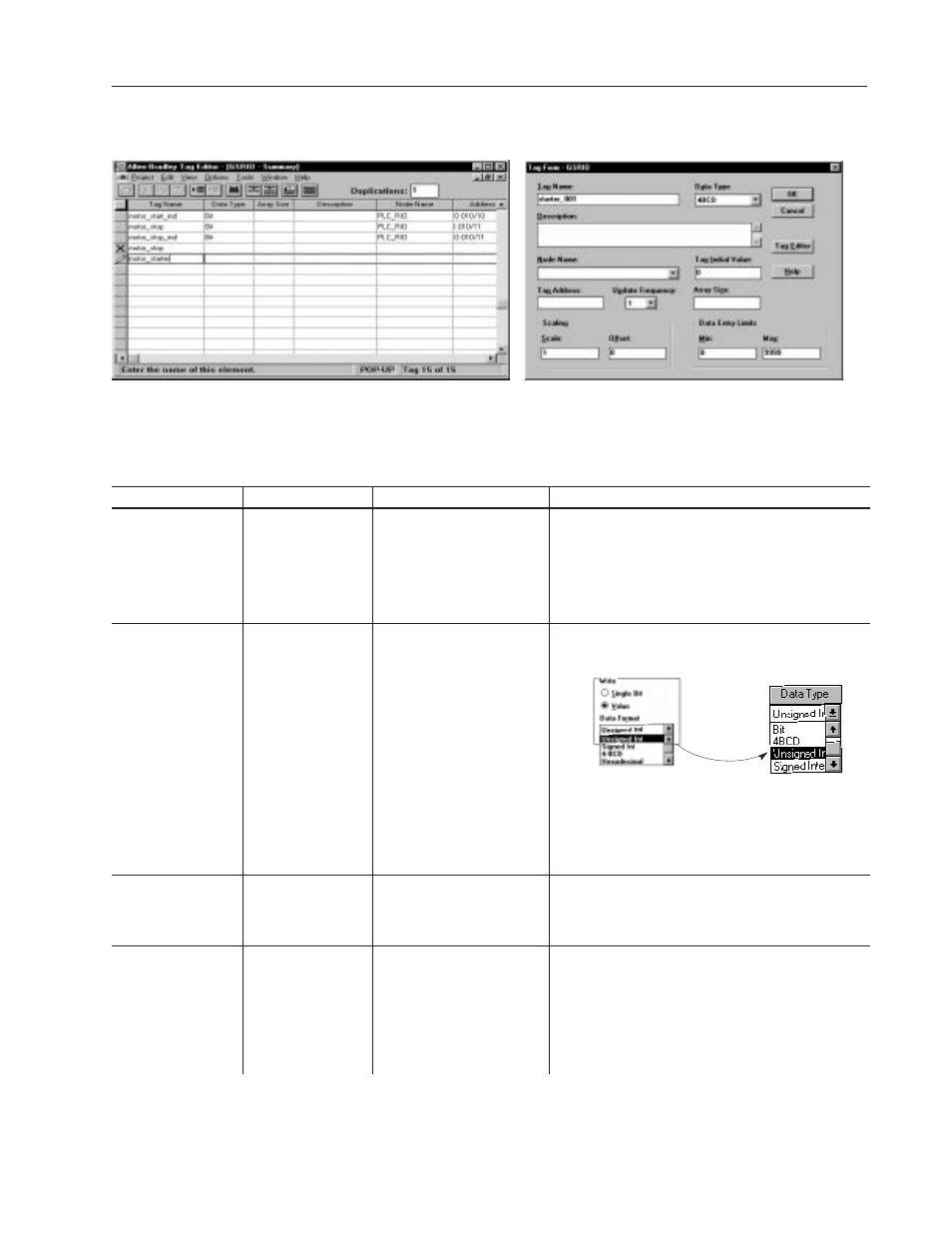 Defining tags | Rockwell Automation 2711-ND3 PanelBuilder v2.60 Software User Manual User Manual | Page 317 / 502