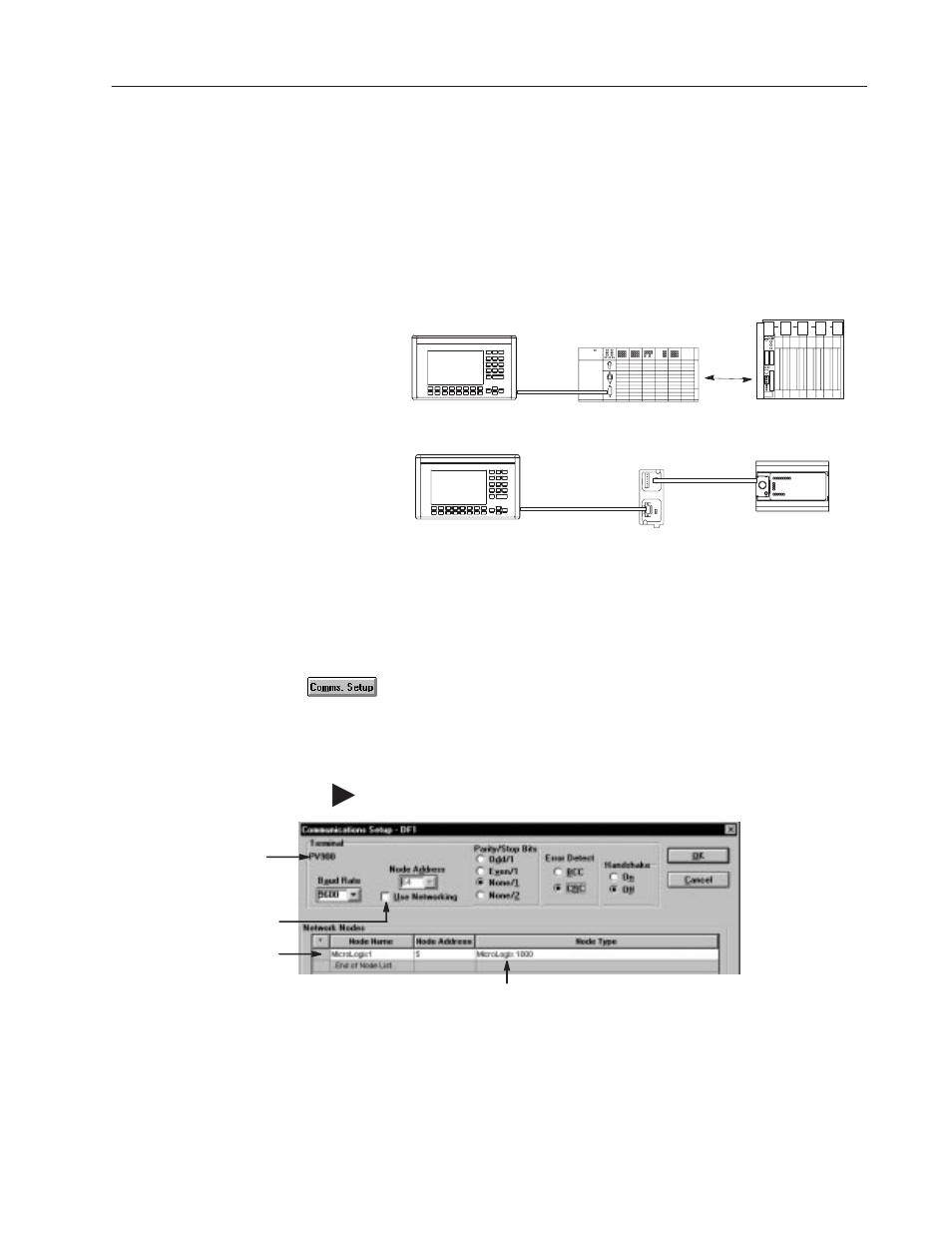 Defining df1 communications | Rockwell Automation 2711-ND3 PanelBuilder v2.60 Software User Manual User Manual | Page 339 / 502