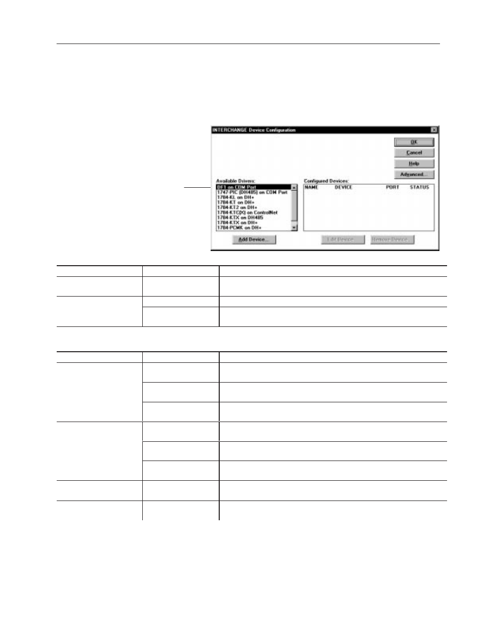 Configuring an interchange driver | Rockwell Automation 2711-ND3 PanelBuilder v2.60 Software User Manual User Manual | Page 35 / 502