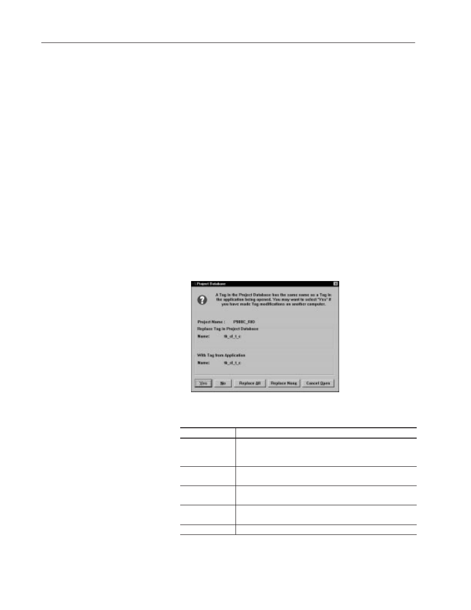 Replacing duplicate tags and devices in a project | Rockwell Automation 2711-ND3 PanelBuilder v2.60 Software User Manual User Manual | Page 366 / 502