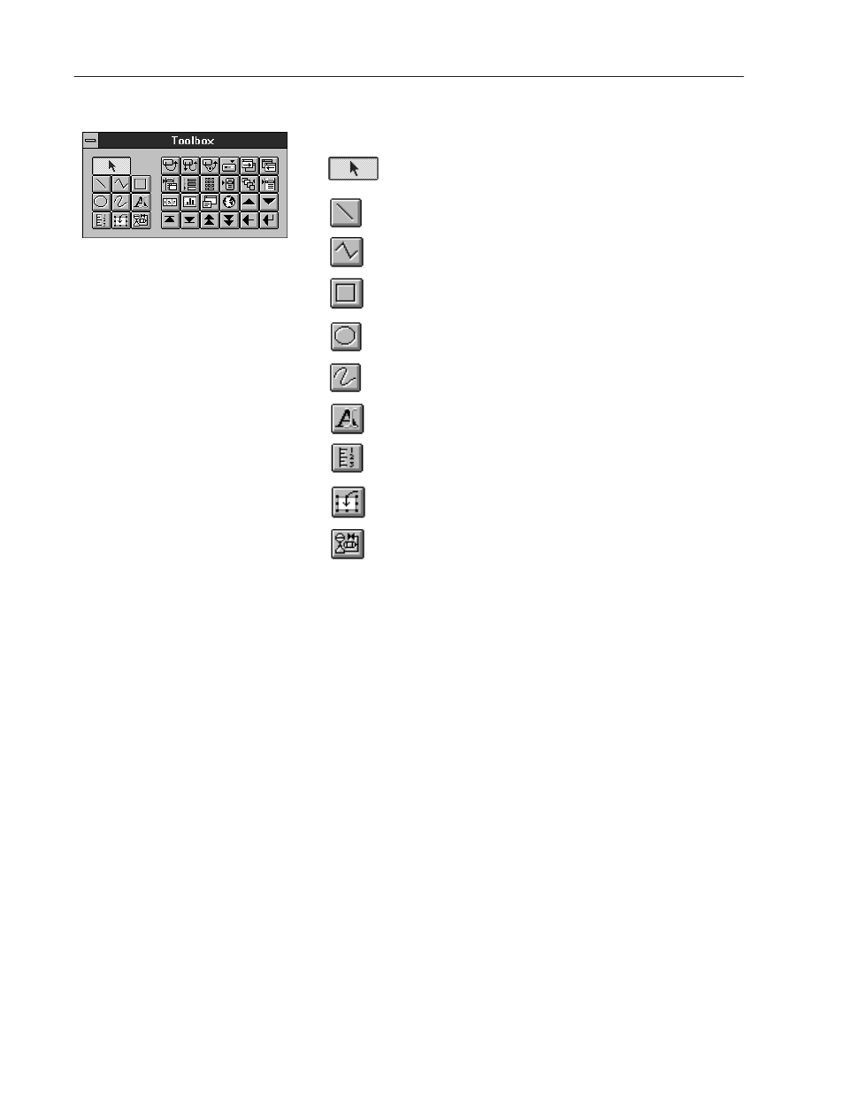 Toolbox, Graphic tools | Rockwell Automation 2711-ND3 PanelBuilder v2.60 Software User Manual User Manual | Page 432 / 502