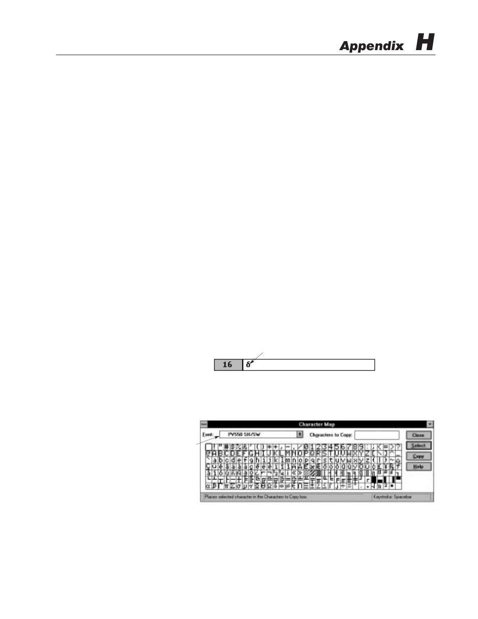 H - using ascii characters, Using ascii characters, Appendix | Rockwell Automation 2711-ND3 PanelBuilder v2.60 Software User Manual User Manual | Page 479 / 502