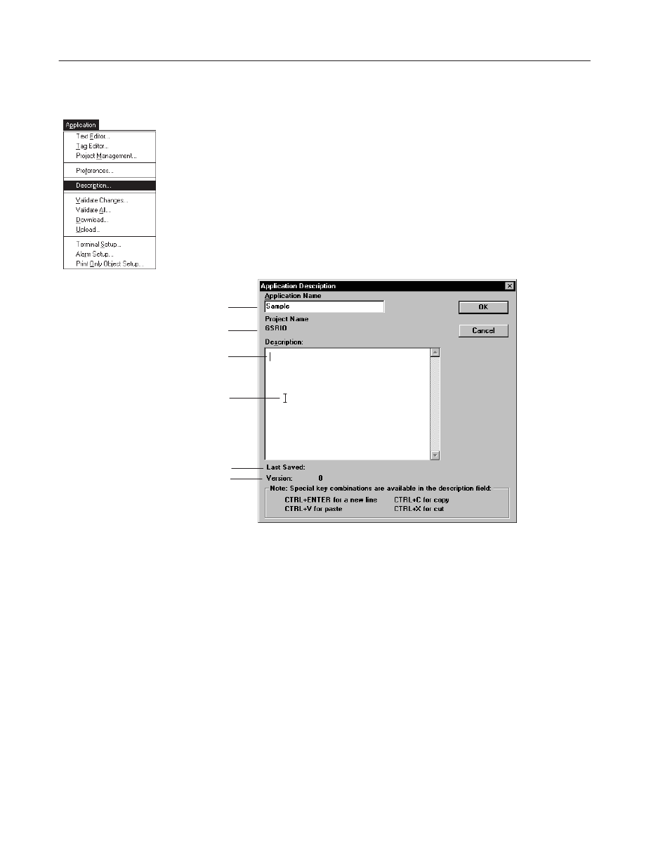 Renaming and describing an application | Rockwell Automation 2711-ND3 PanelBuilder v2.60 Software User Manual User Manual | Page 94 / 502