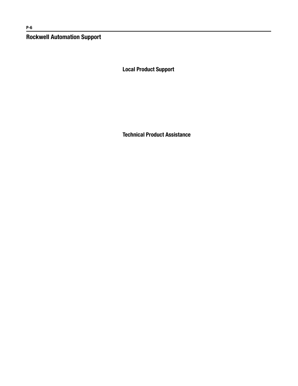 Rockwell automation support, Local product support, Technical product assistance | Rockwell Automation 1395 Digital DC Drive User Manual | Page 12 / 91