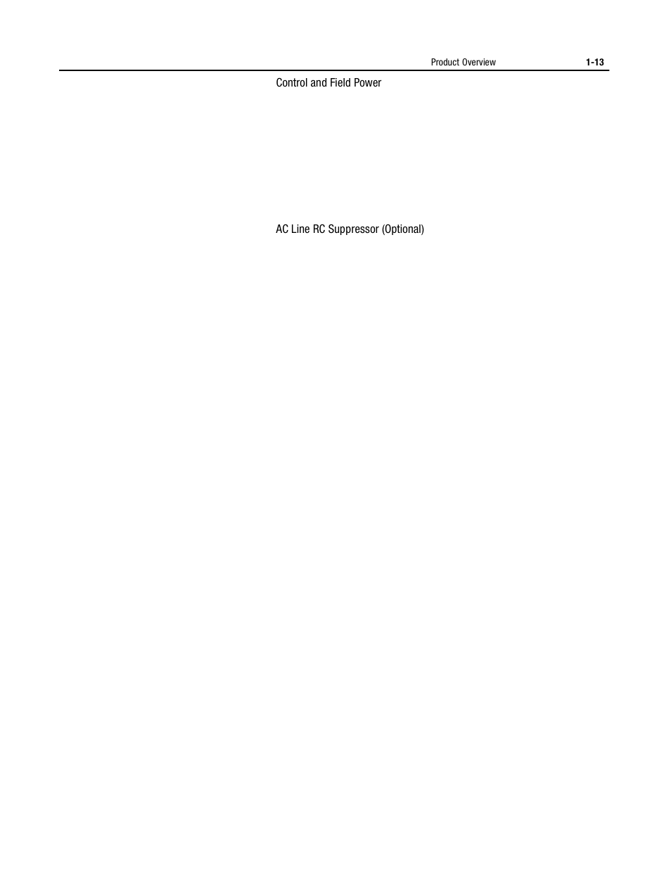 Control and field power, Ac line rc suppressor (optional) | Rockwell Automation 1395 Digital DC Drive User Manual | Page 25 / 91