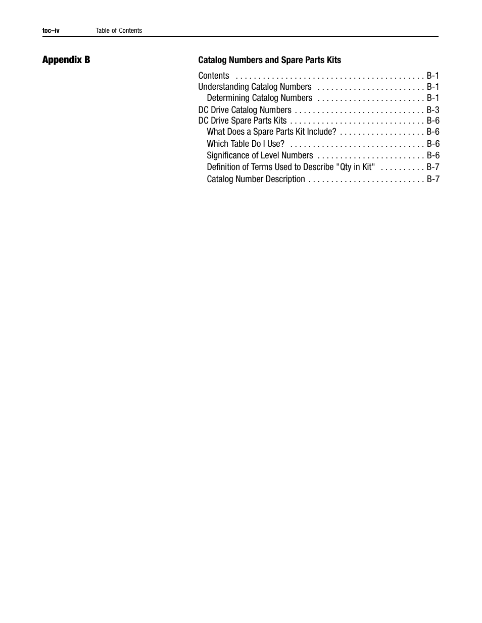 Appendix b | Rockwell Automation 1395 Digital DC Drive User Manual | Page 6 / 91