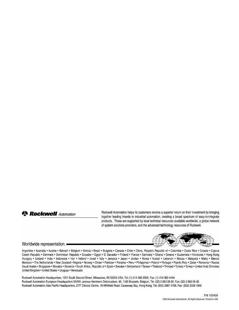 Publication 2361-5.01 july 1998 | Rockwell Automation 1395 Digital DC Drive User Manual | Page 91 / 91