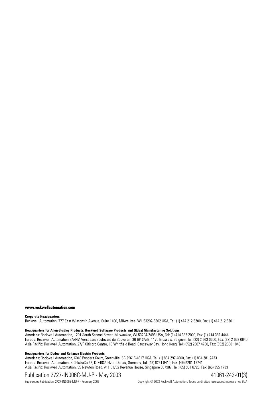 Rockwell Automation 2727-MRJB1 MobileView Junction Box Installation Instructions User Manual | Page 40 / 40