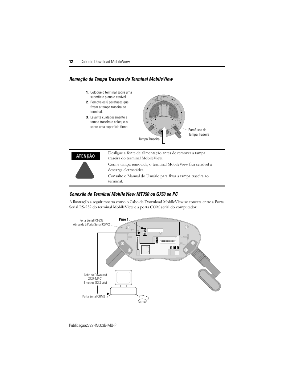 Pino 1 | Rockwell Automation 2727-MRC1 MobileView Download Cable Installation Instructions User Manual | Page 14 / 16