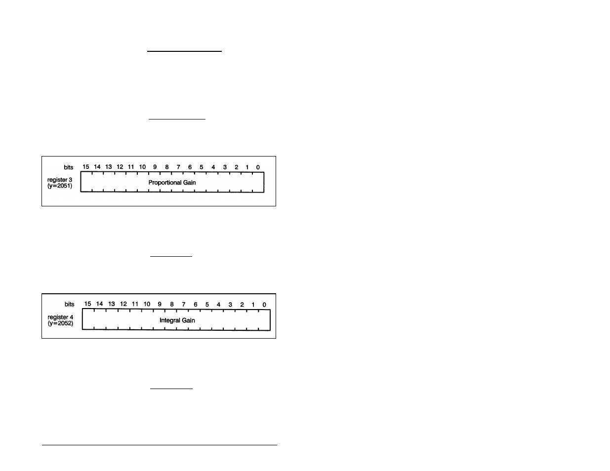 5 register 3: proportional gain, 6 register 4: integral gain, 7 register 5: velocity gain | Rockwell Automation 57C422B 2 Axis Servo Module User Manual | Page 35 / 122