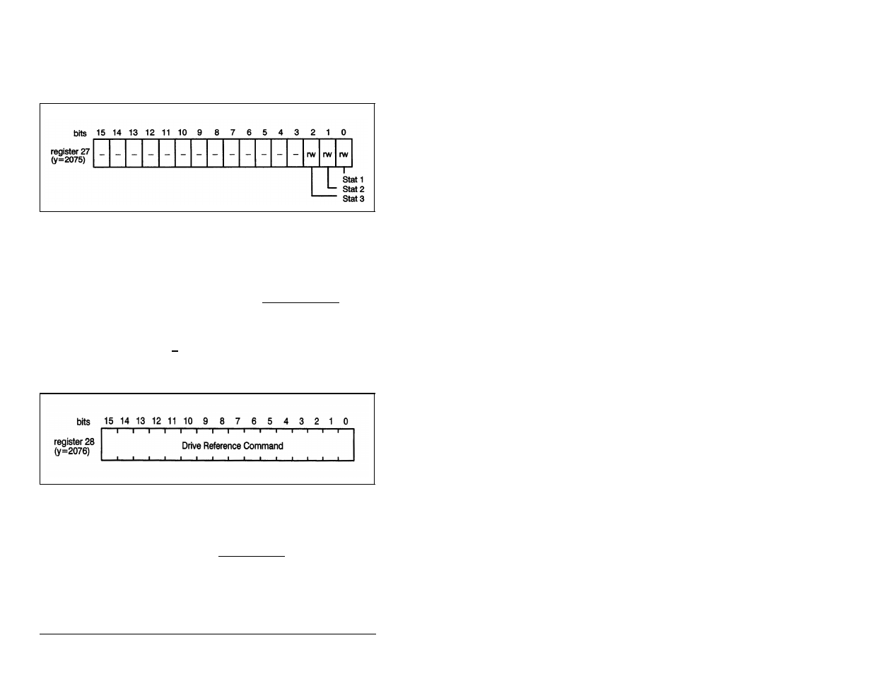 22 register 28: direct drive reference command, 23 registers 29, 30: sync position | Rockwell Automation 57C422B 2 Axis Servo Module User Manual | Page 44 / 122