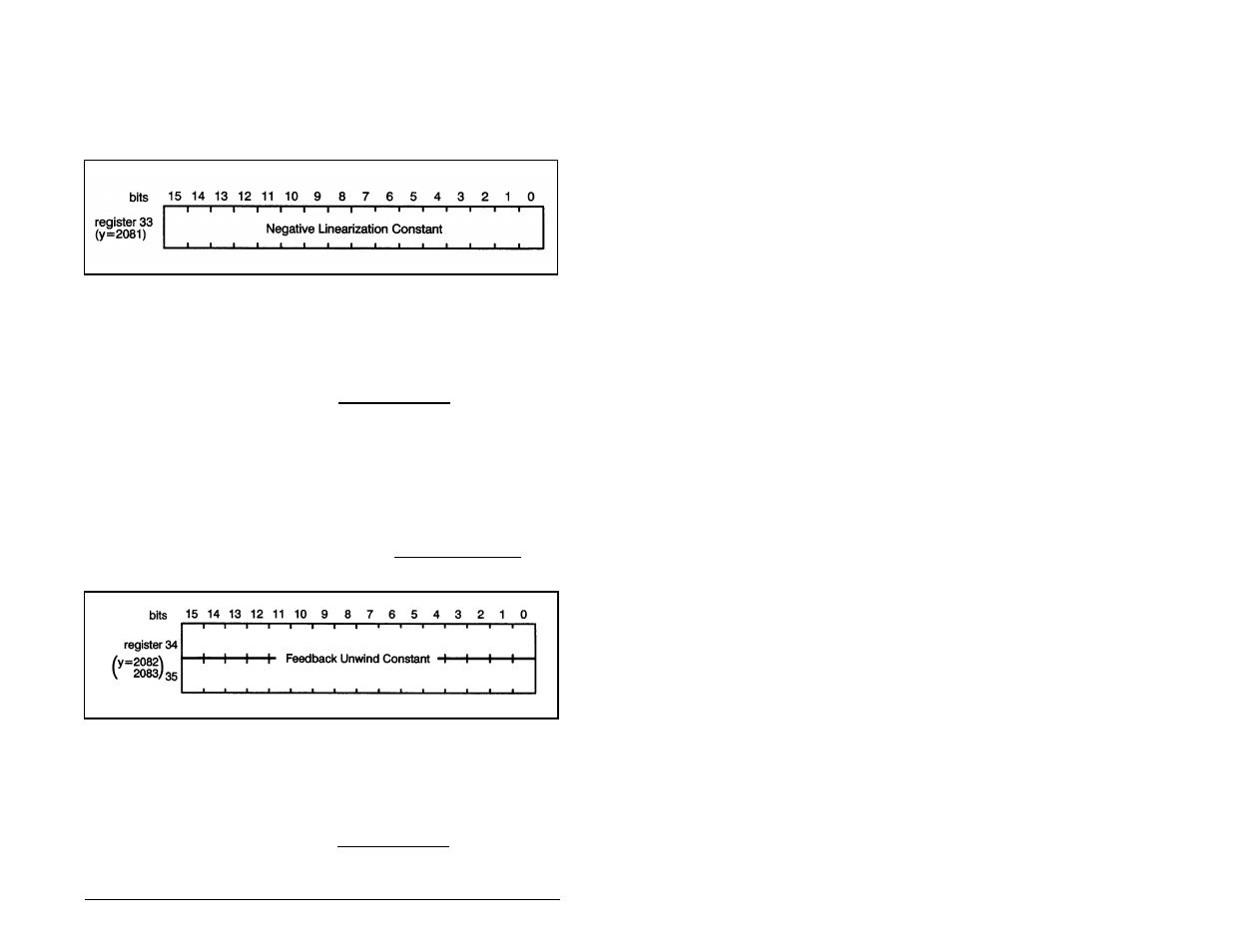 27 registers 34, 35: feedback unwind constant, 28 registers 36, 37: gearing unwind constant | Rockwell Automation 57C422B 2 Axis Servo Module User Manual | Page 47 / 122