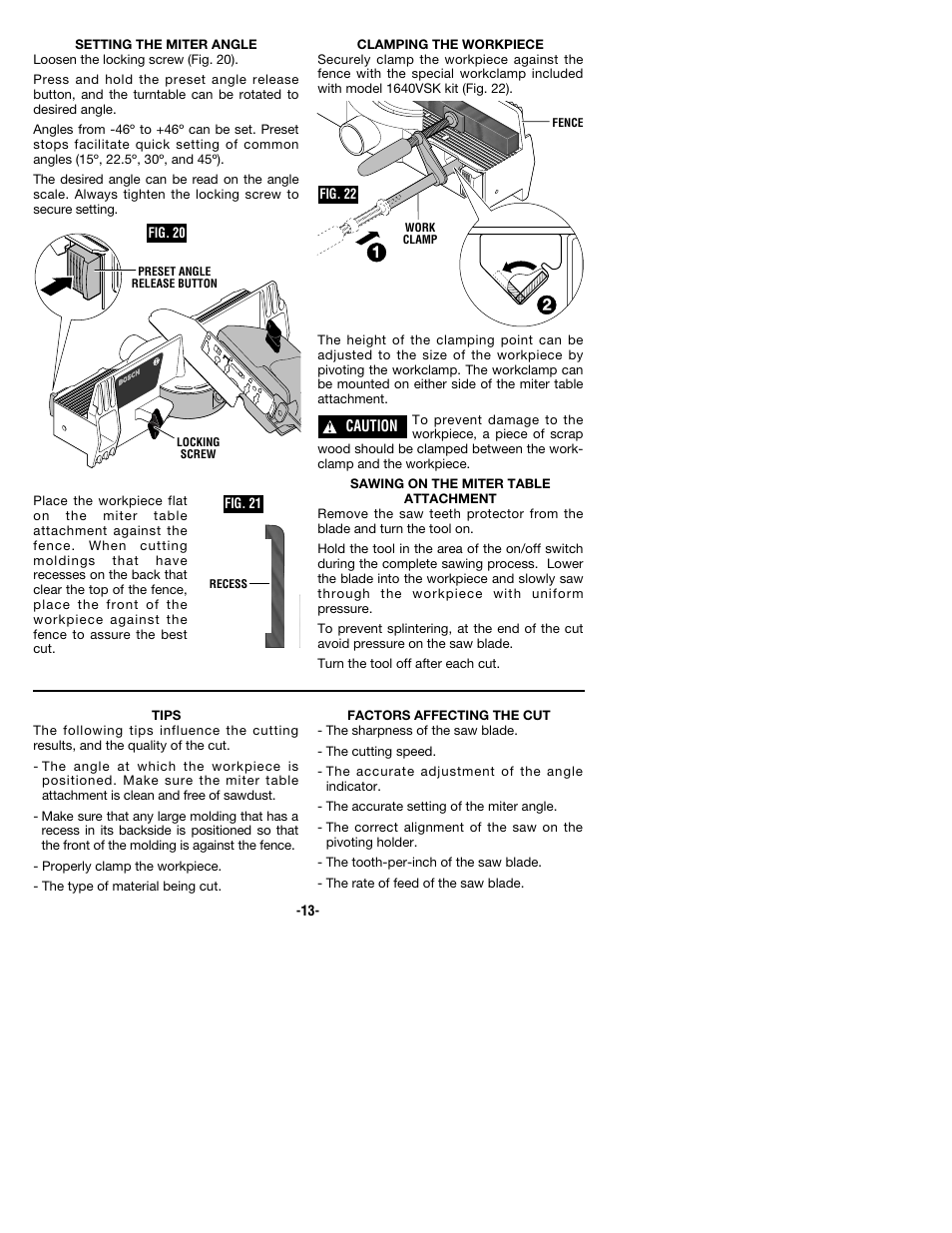 Bosch 1640VS User Manual | Page 13 / 44