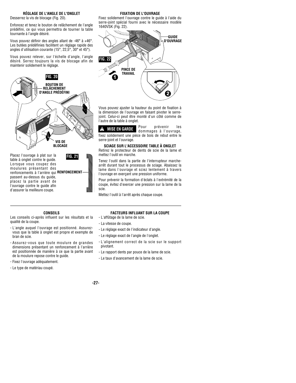 Bosch 1640VS User Manual | Page 27 / 44