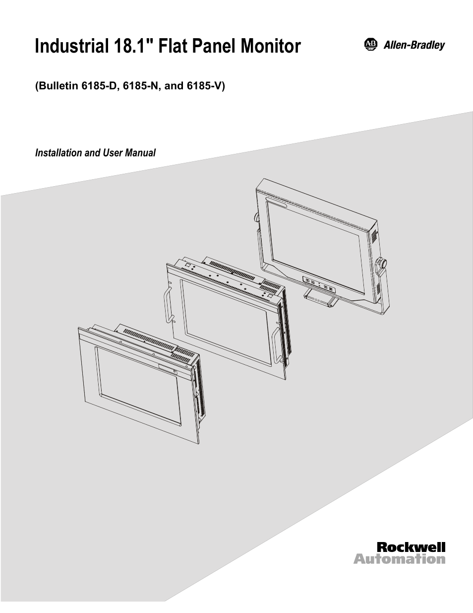 Rockwell Automation 6185-V Industrial 18.1 Inch Flat Panel Monitor User Manual User Manual | 64 pages