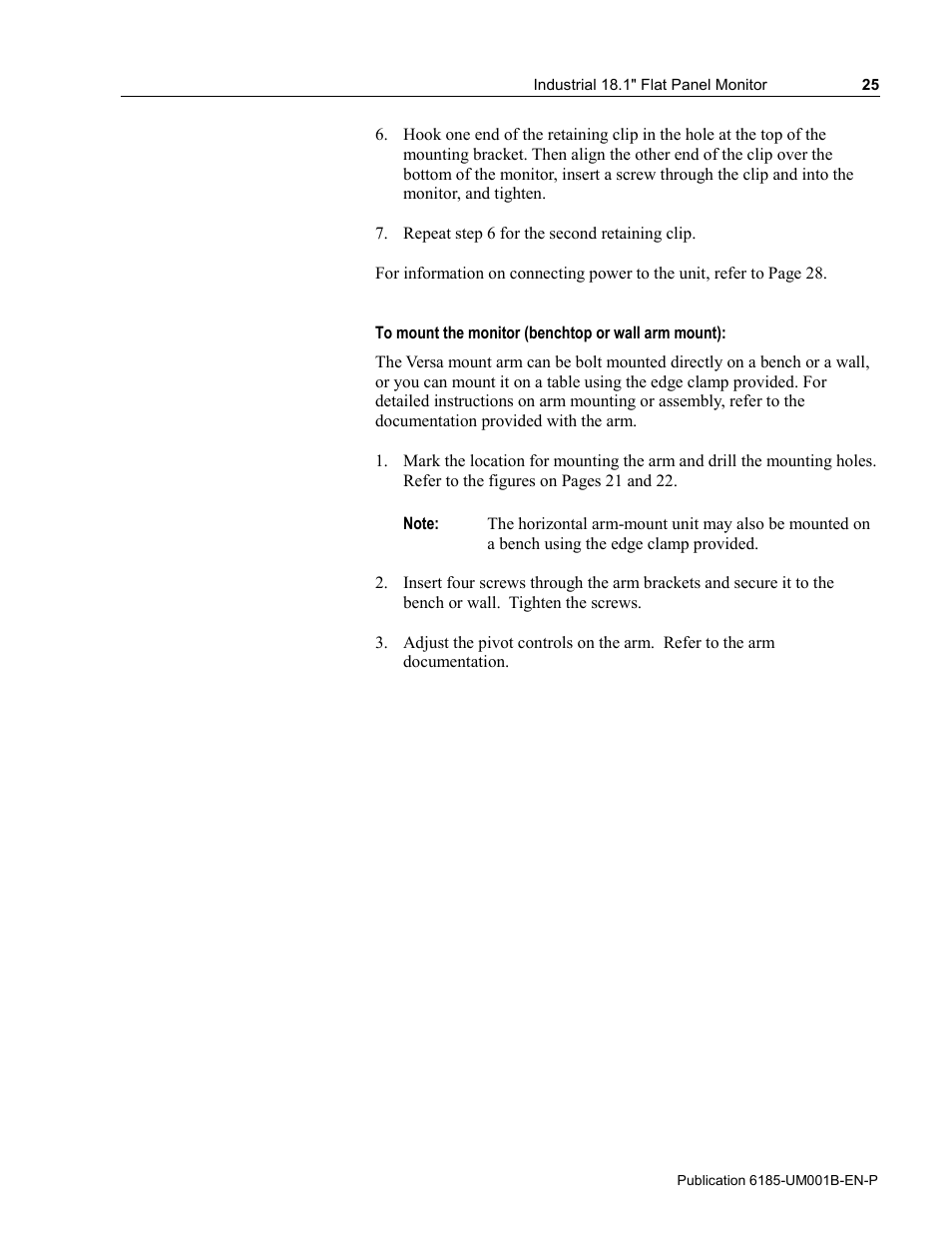 Rockwell Automation 6185-V Industrial 18.1 Inch Flat Panel Monitor User Manual User Manual | Page 25 / 64