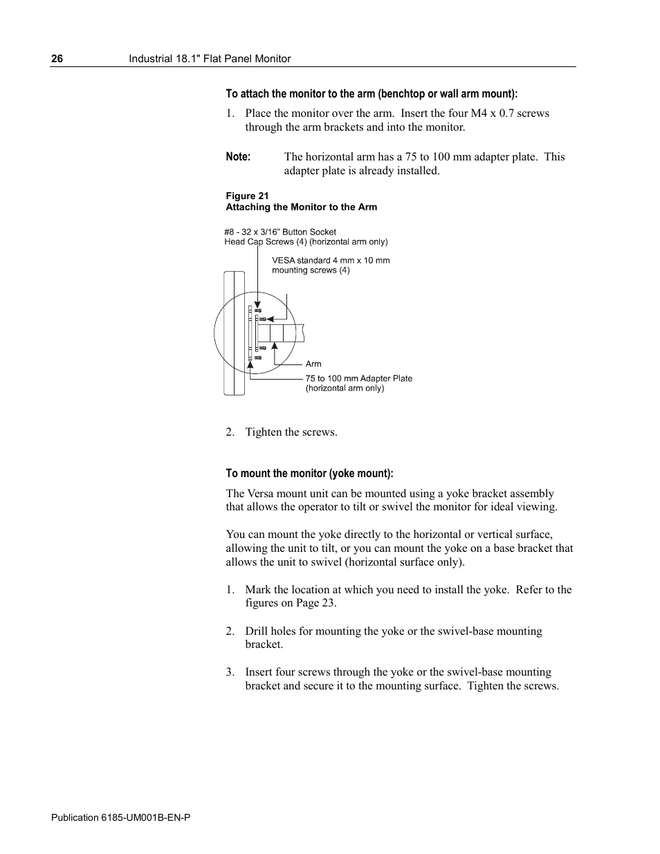 Rockwell Automation 6185-V Industrial 18.1 Inch Flat Panel Monitor User Manual User Manual | Page 26 / 64