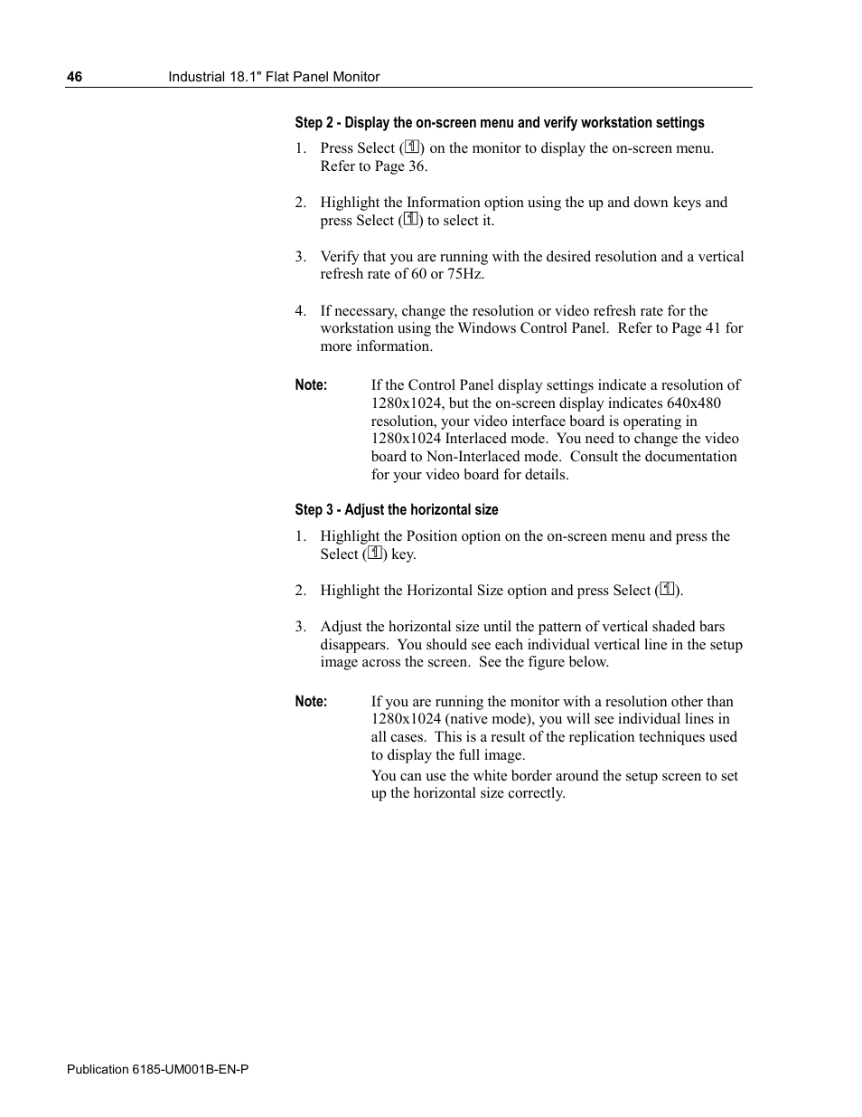 Rockwell Automation 6185-V Industrial 18.1 Inch Flat Panel Monitor User Manual User Manual | Page 46 / 64