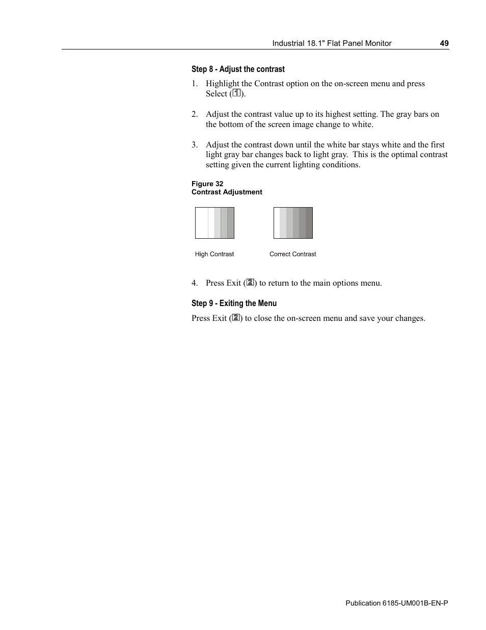 Rockwell Automation 6185-V Industrial 18.1 Inch Flat Panel Monitor User Manual User Manual | Page 49 / 64