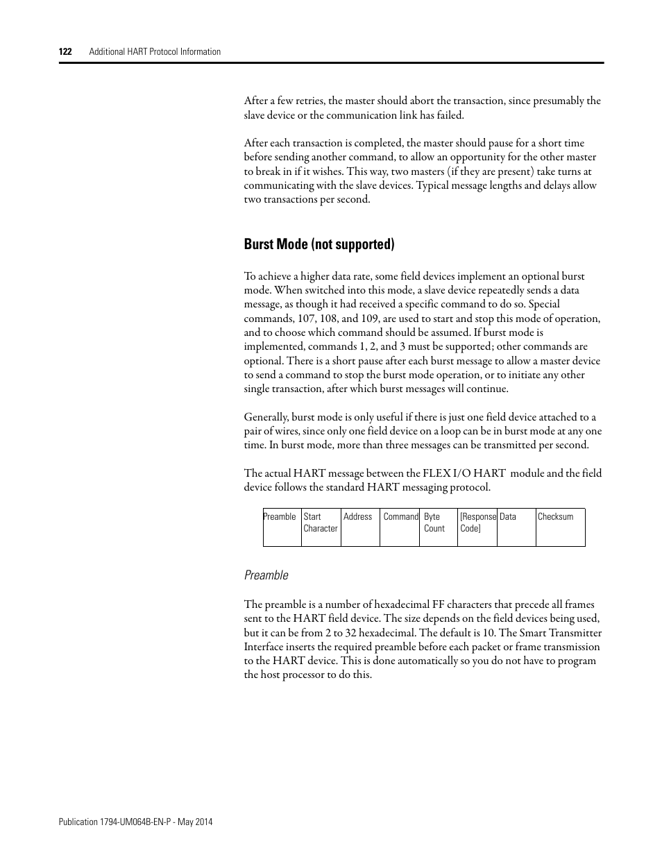 Burst mode (not supported) | Rockwell Automation 1794-APBDPV1 FLEX I/O PROFIBUS Adapter User Manual User Manual | Page 135 / 153