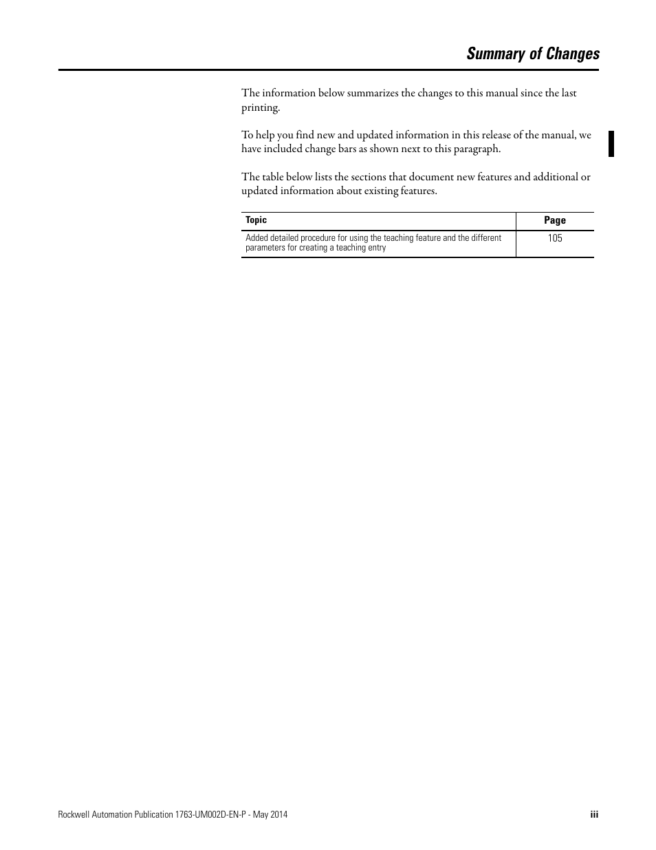 Summary of changes | Rockwell Automation 1794-APBDPV1 FLEX I/O PROFIBUS Adapter User Manual User Manual | Page 3 / 153