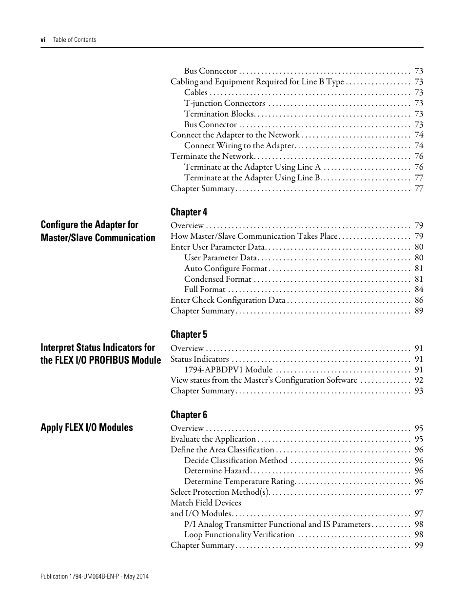 Rockwell Automation 1794-APBDPV1 FLEX I/O PROFIBUS Adapter User Manual User Manual | Page 6 / 153