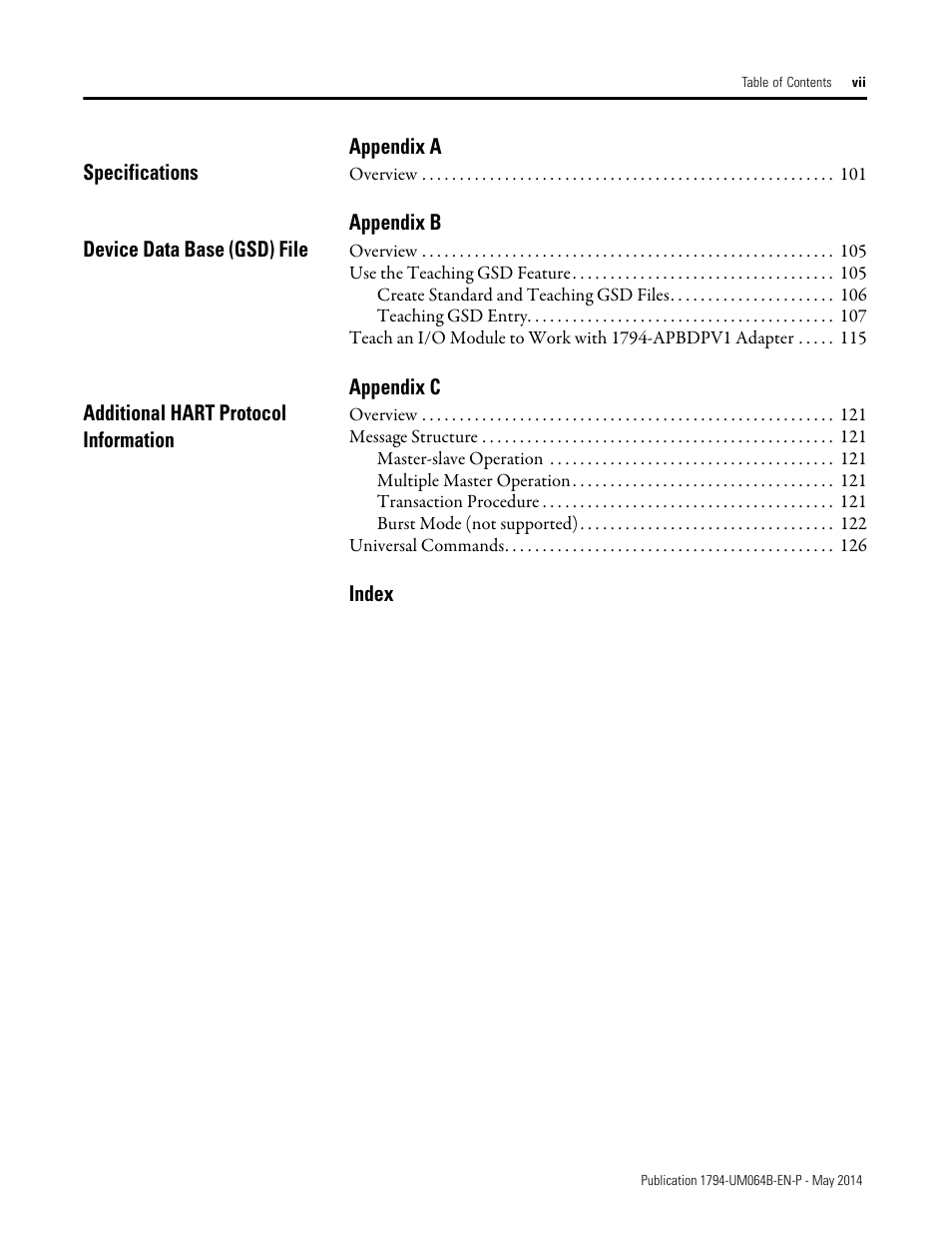 Rockwell Automation 1794-APBDPV1 FLEX I/O PROFIBUS Adapter User Manual User Manual | Page 7 / 153