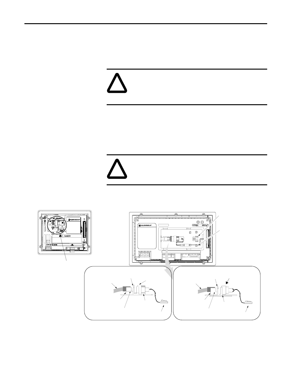 Italiano, Sostituire | Rockwell Automation 2711-NL1 PanelView 550 Backlight Lamp Replacement User Manual | Page 10 / 12