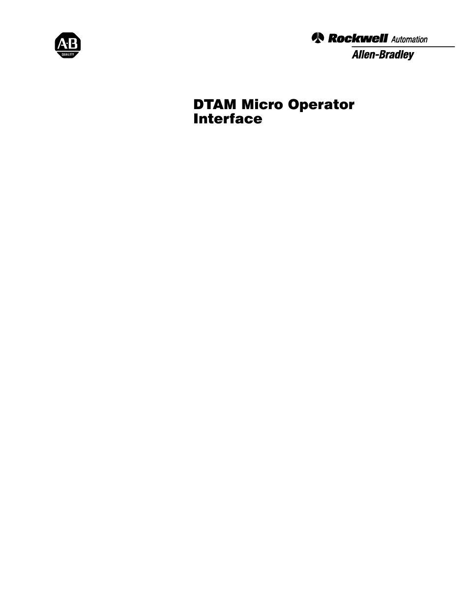 Rockwell Automation 2707-M232P3xX, -M485P3X DTAM Micro Operator Interface Installation Instructions User Manual | 16 pages