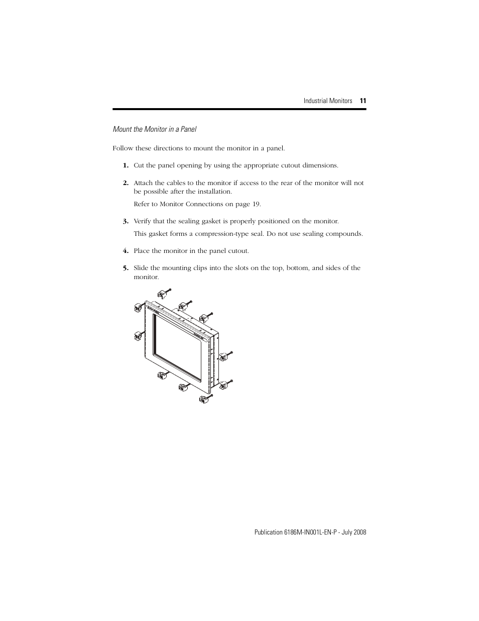 Rockwell Automation 6186-Mxxx Industrial Monitors Installation Instructions User Manual | Page 11 / 28